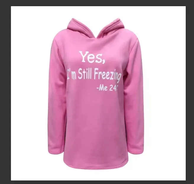 Women's Offset Print Pullover Long Sleeve Casual Plush Sweater - Glittering Powder-Xxl