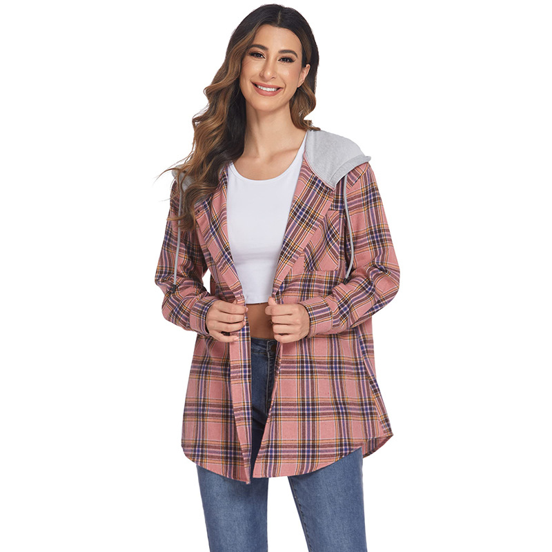 Women's Fashion Individual Casual Shirt Coat Pink - Shop at LoveMi