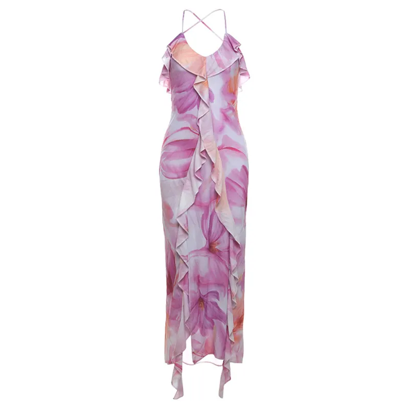 Summer Fashion Women's Wear New Suspender Dress - Purple