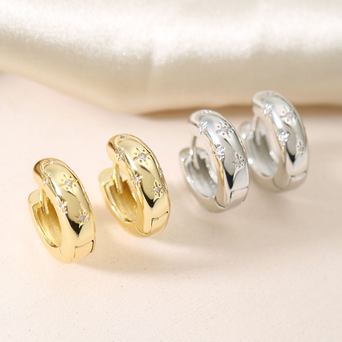 French Style Retro Elegant Rhinestone Earrings