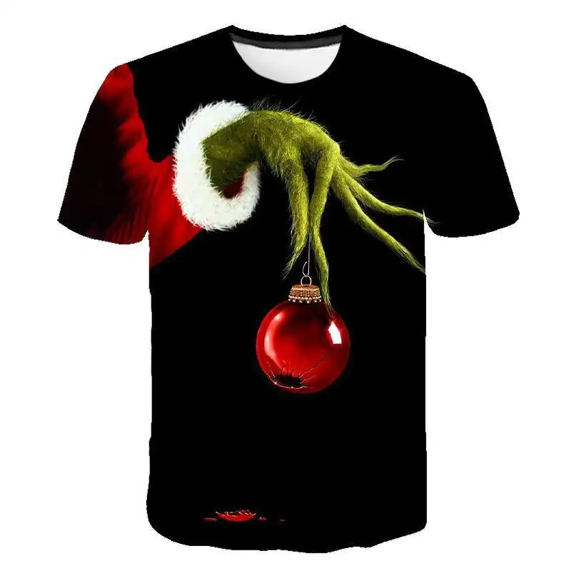 Summer New Funny 3d Men's T-shirt Round Neck Printed Short Sleeve