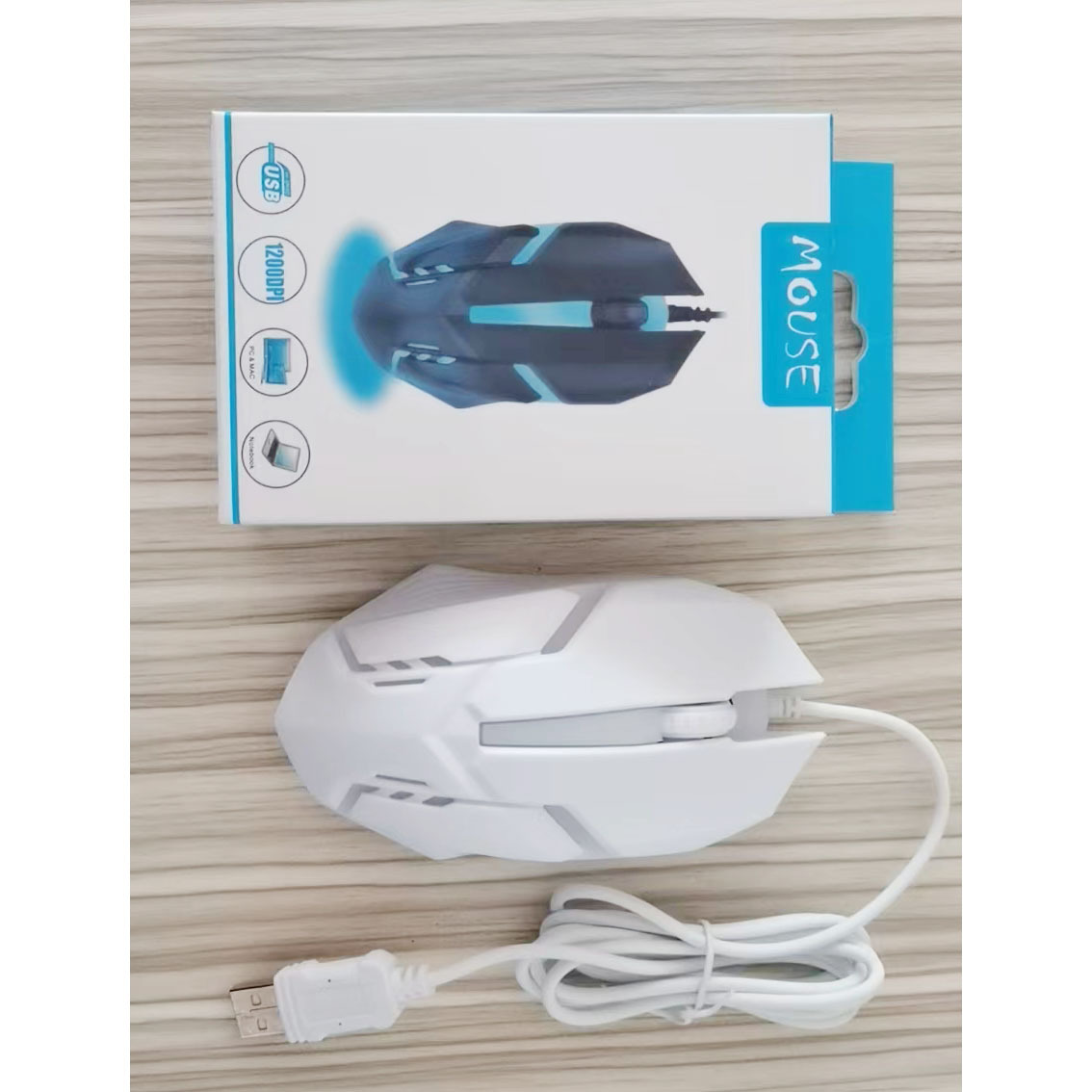 Title 8, Neutral Wired Mouse Home Office Luminous Comput...