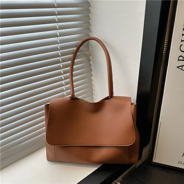 Large Capacity Tote Bag Portable Commuter Oversized Shoulder Brown - Shop at LoveMi