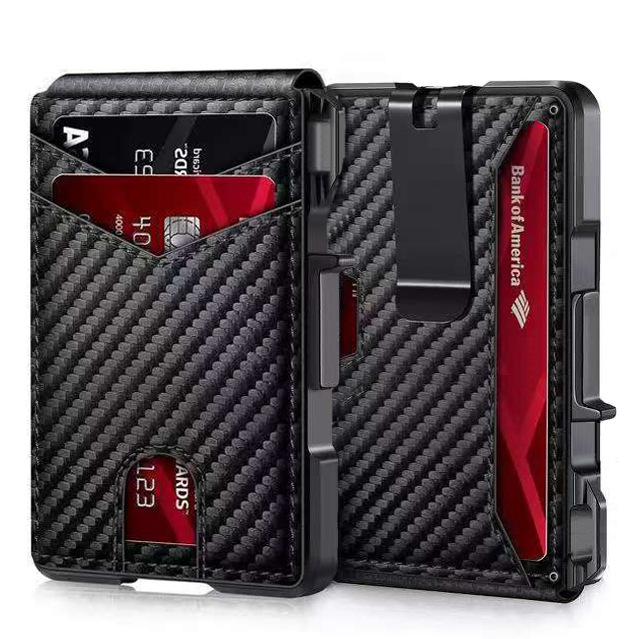 Carbon Fiber Cardholder Folding Wallet - Image 5