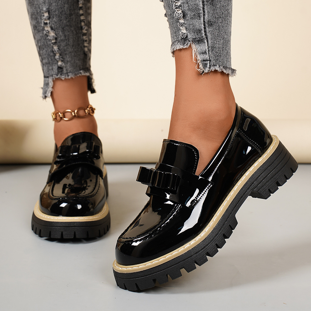 Faux Leather Platform Loafers, picture 5 of 5