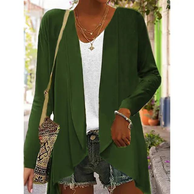 Long Sleeve Solid Color Loose Cardigan Top Women Style 2 - Shop at LoveMi