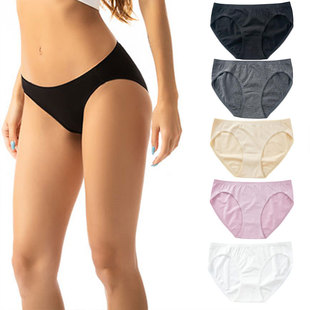 Title 5, Ice Silk Traceless Mid Waist Briefs Sexy And Br...