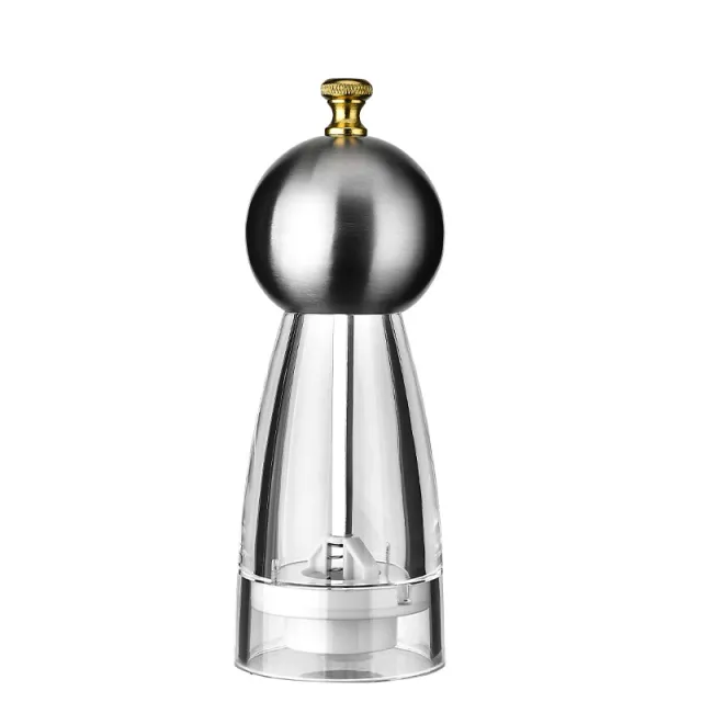 Acrylic Ceramic Core Manual Pepper Grinder Kitchen Gadget Stainless Steel 6 Inches - Shop at LoveMi