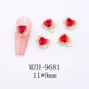 Glass New Year Nail Ornament Red Bow Accessories view 13