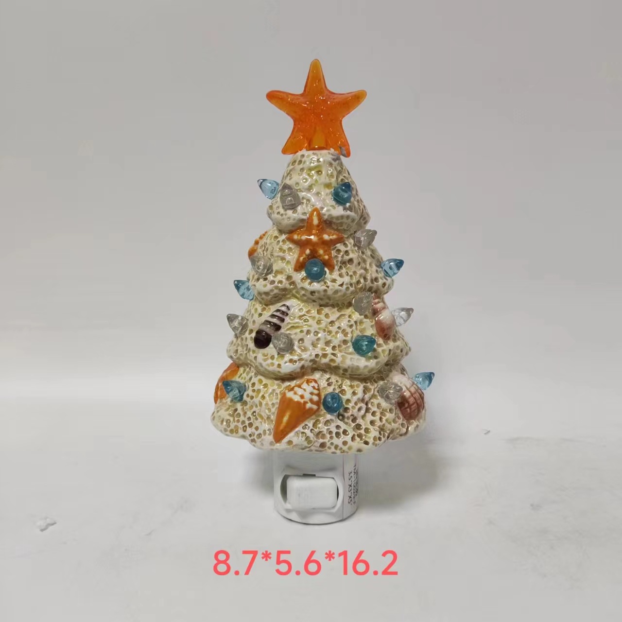 Title 9, Ceramic Starfish Decorative Luminous Tree LED D...