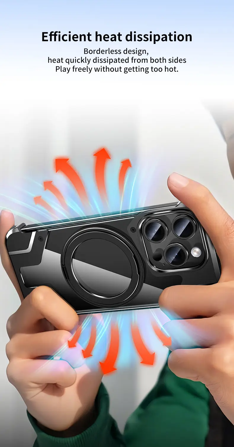 Magnetic Phone Case Metal Drop-resistant Protective Cover