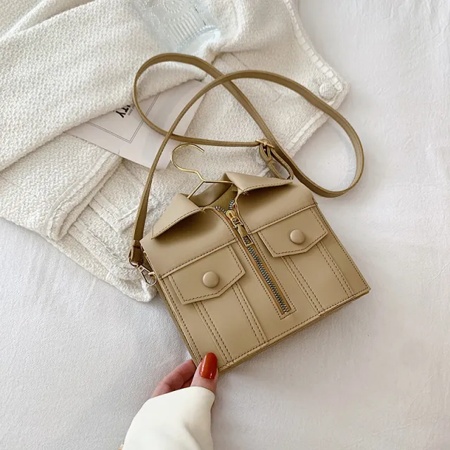 Summer New Three dimensional Jacket Clothes Crossbody Small Square Bag Khaki - Shop at LoveMi