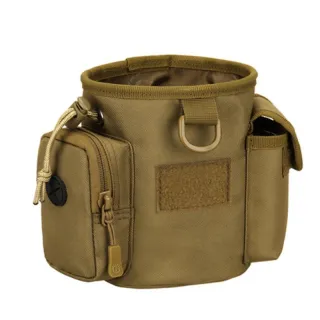 Outdoor Camouflage Hiking Key Waist Bag - Brown
