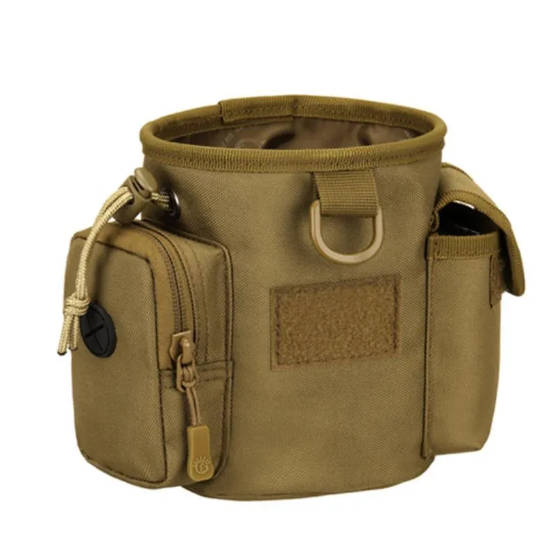 Outdoor Camouflage Hiking Key Waist Bag - Brown