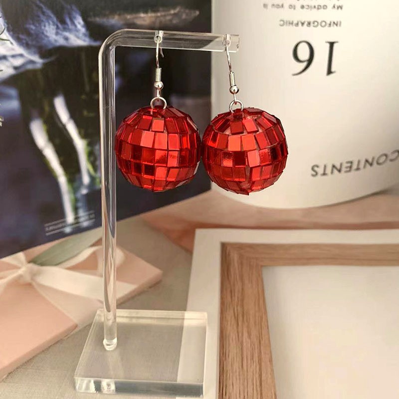 Vintage Disco Laser Light Ball Earrings