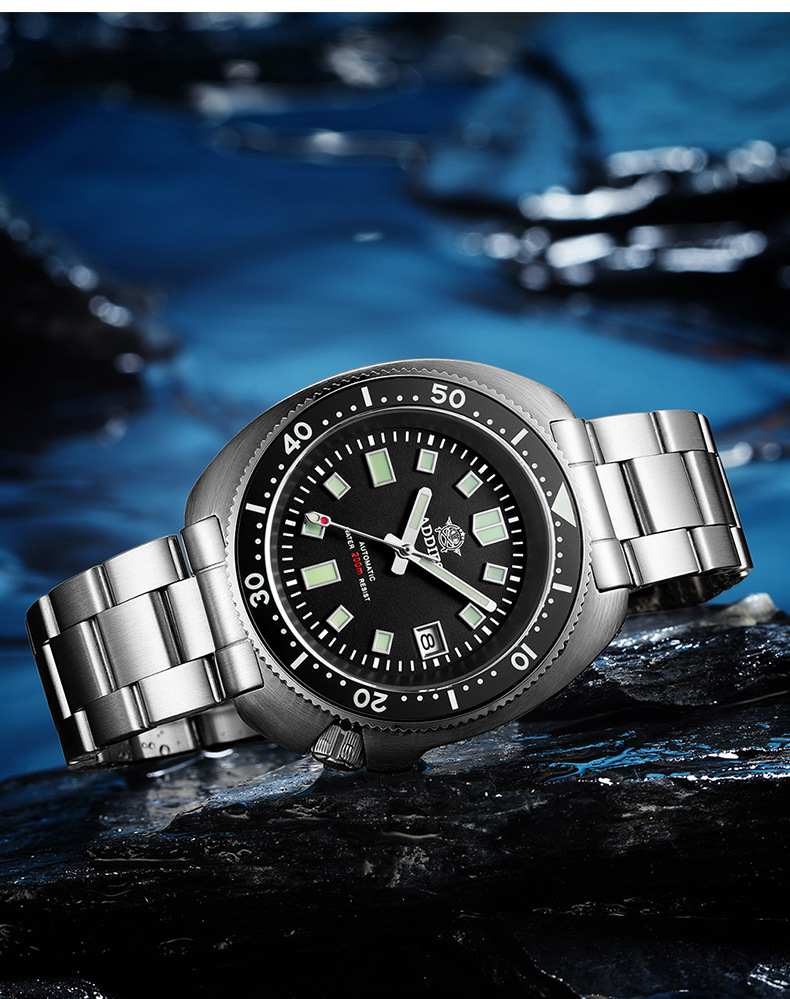 Title 4, Mens Diving Classic Luminous Sapphire Steel Me...