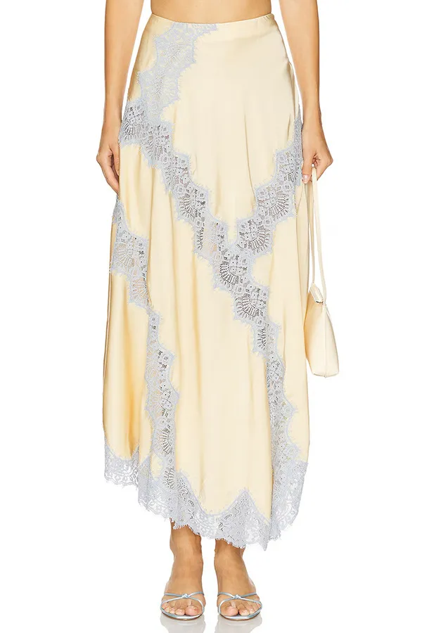 European And American Strap Satin Stitching Suit Skirt - Shop at LoveMi