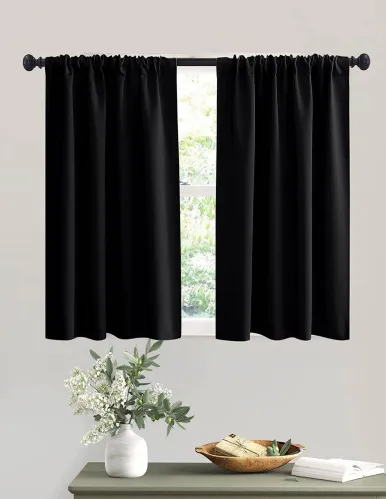 Sales Cross border European And American Hot Plain High Precision Home Decoration Shading Curtain Black - Shop at LoveMi