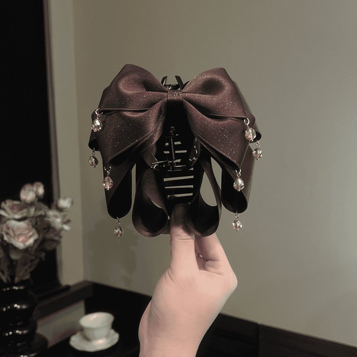 Multi-layer Butterfly Hair Clips With A Sparkling Bow