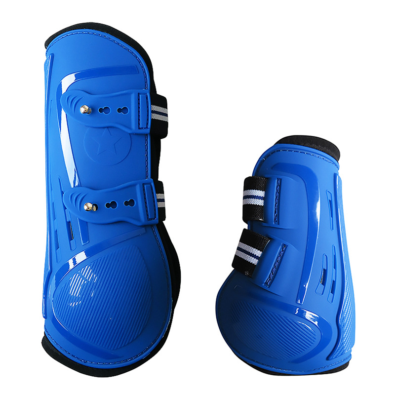 No 9 Color Barrier Horse Special Leg Guard PU Hard Shell With Elastic Neoprene Air Hole