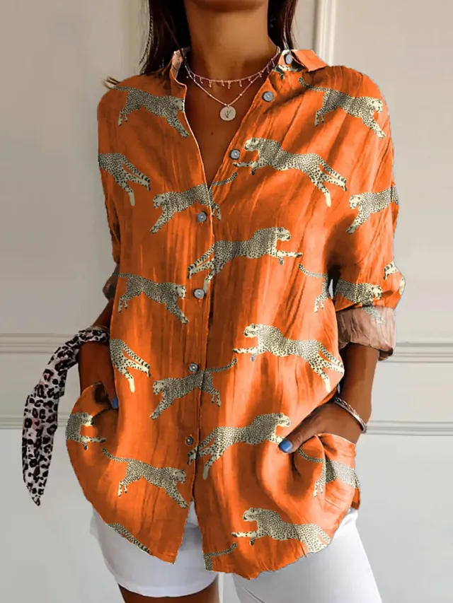 New Women's Summer Long sleeve Printed 3D Floral Top Sn1837Og - Shop at LoveMi