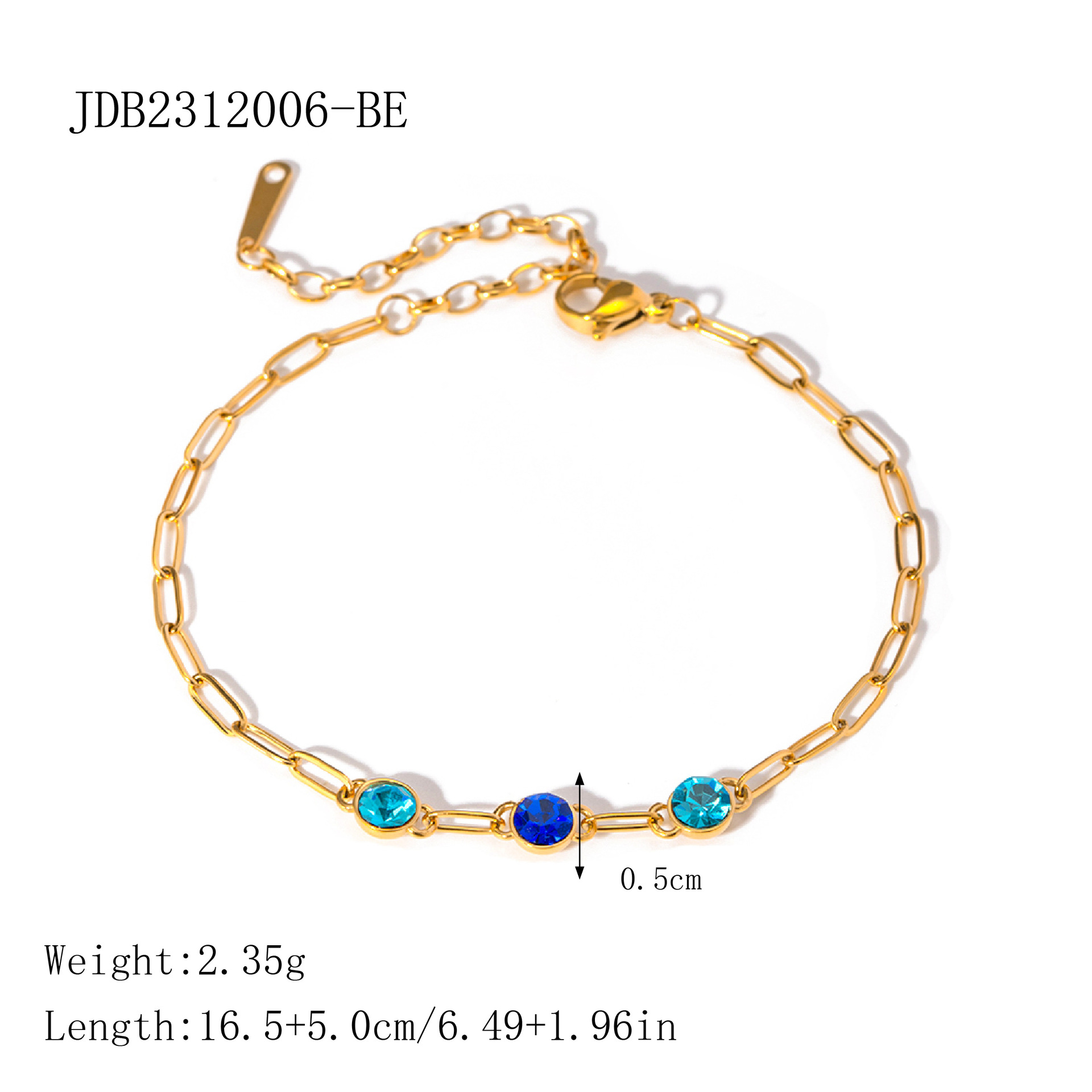 Niche Metal Chain Titanium Steel Bracelet Jdb2312006 Be - Shop at LoveMi