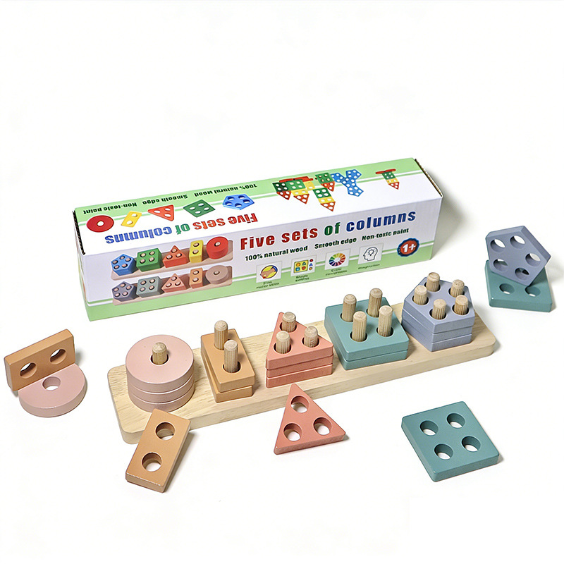 CPC Wooden Geometric Shape Stacking Toy