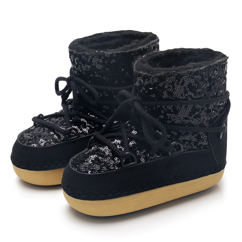 Children's Snow Boots Women's Winter Warm Fleece-lined Sequins — foto 11