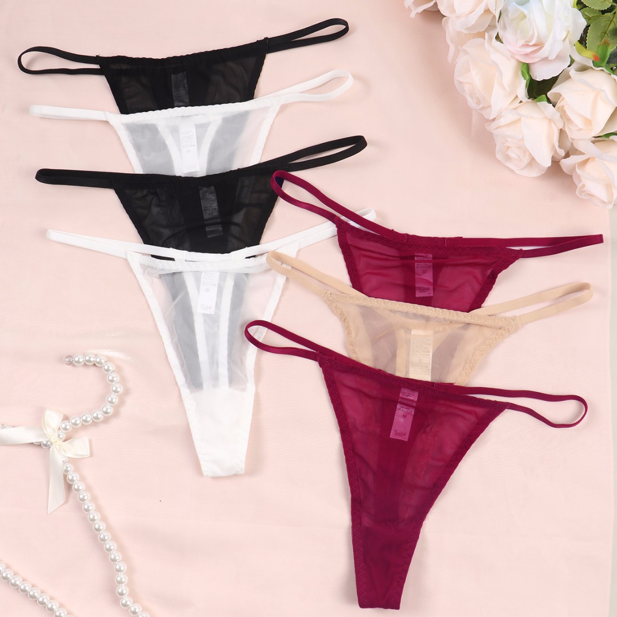 Sheer  Thin  Low-rise Womens Thong