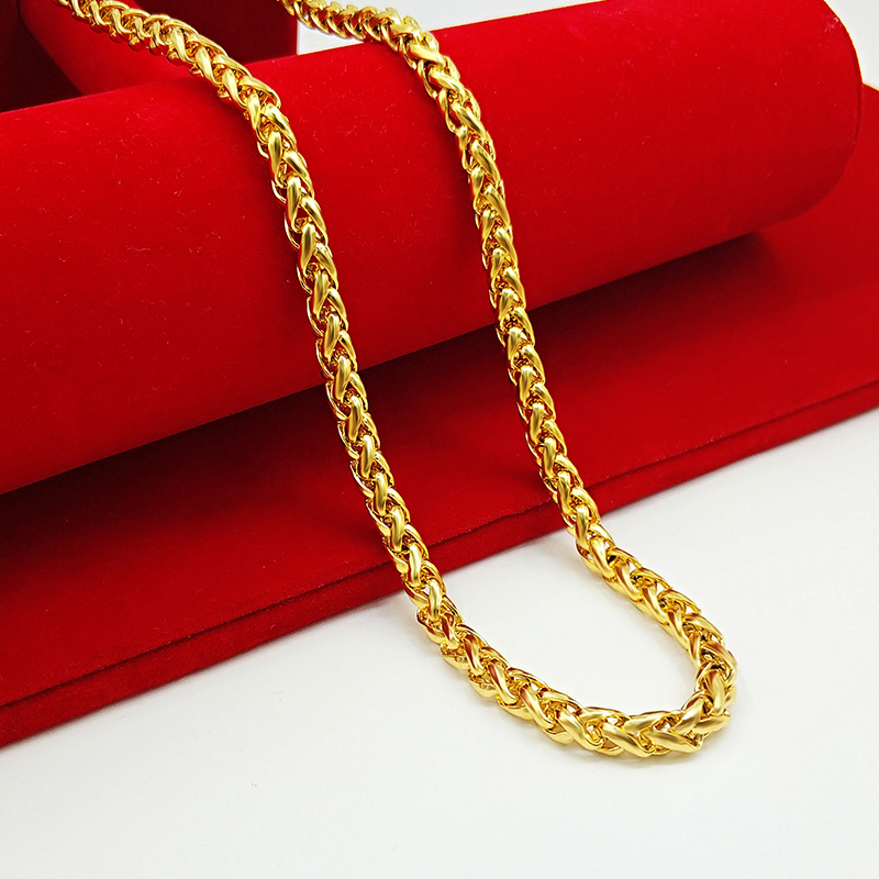 Brass Gold-plated Necklace Men And Women