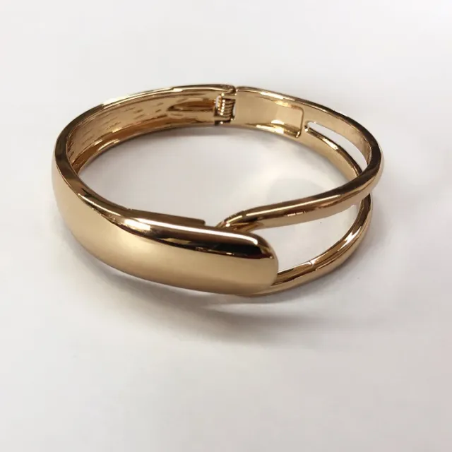 Retro Zinc Alloy Couple Bracelet Simple Stylish Opening Gold - Shop at LoveMi
