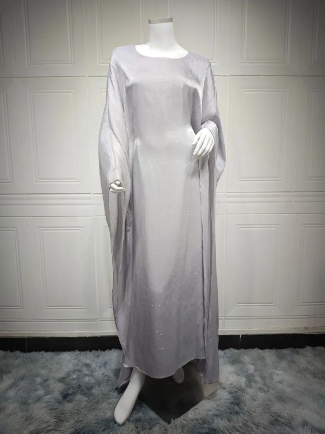 Women's Pullover Robe Waist slimming Long Dress Gray - Shop at LoveMi