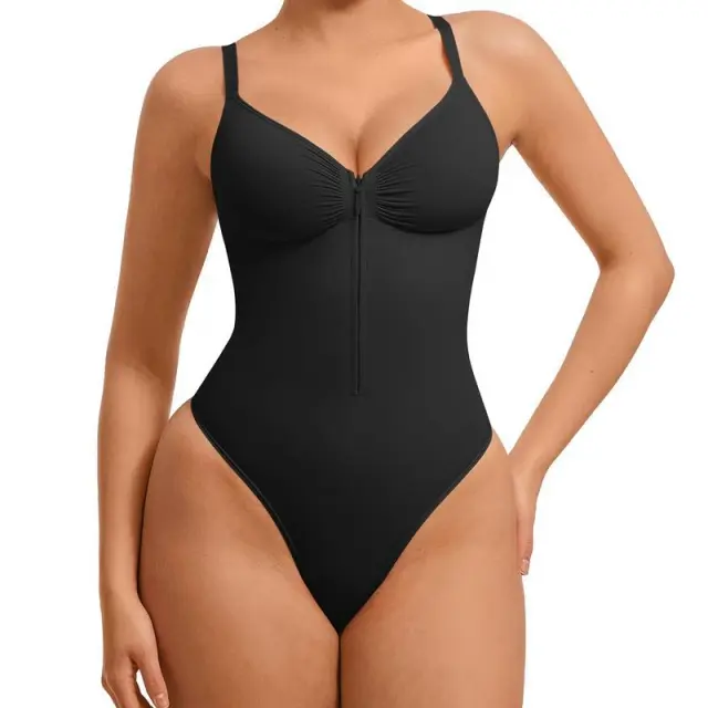 Sexy Highly Stretch Zipper Tight Braces Waist Slimming Body shaping Corsets Women Black - Shop at LoveMi