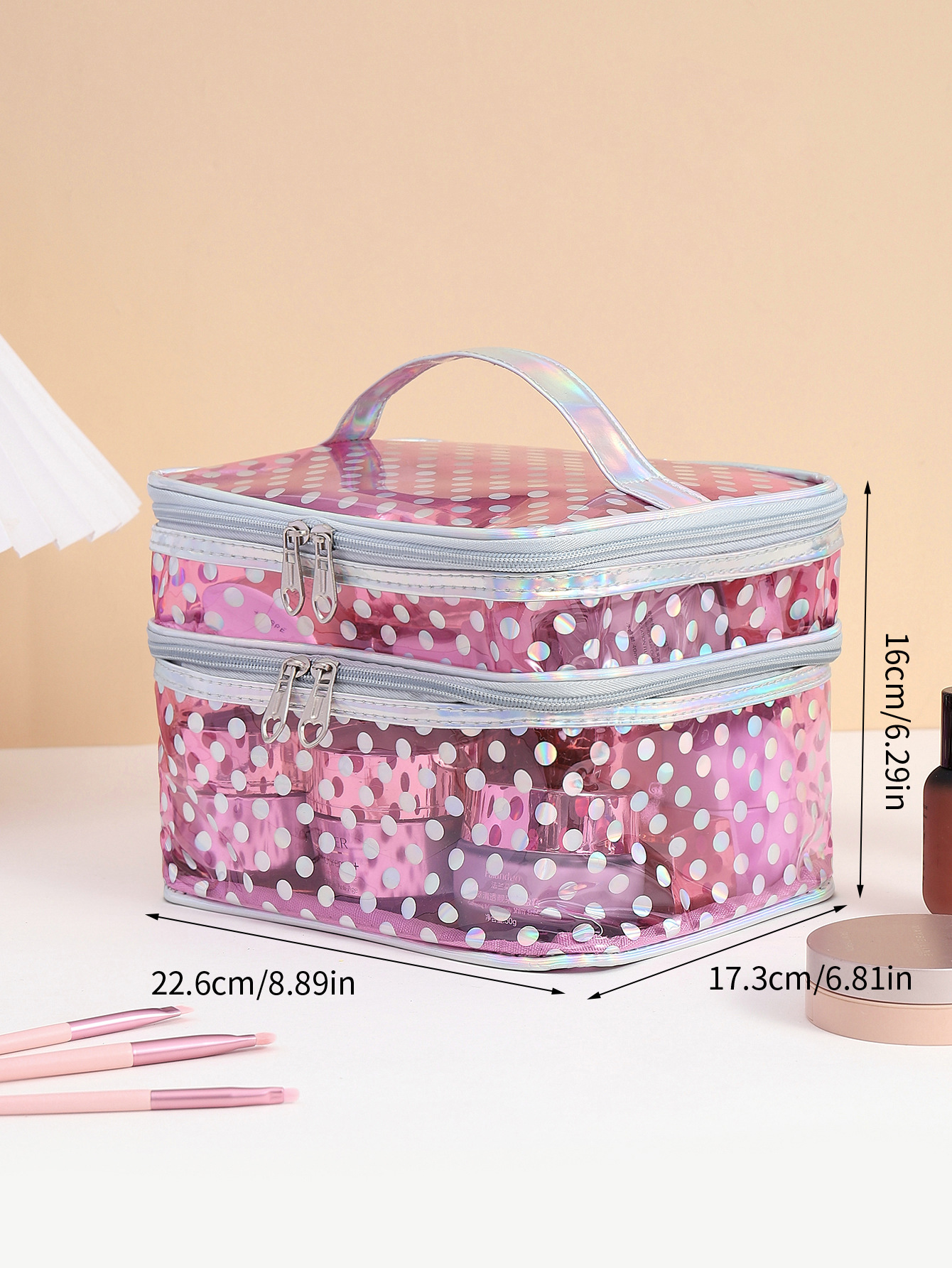 Title 18, Multifunctional Portable Waterproof Cosmetic Ca...