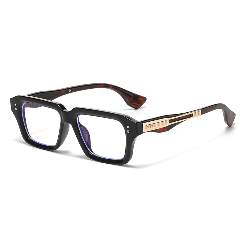 Square-rimmed Glasses European And American Beige Chic Watch The Trend