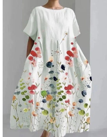 Women's Fashion Personalized Short sleeved Printed Dress A89Qkd237Xn9Wn05 - Shop at LoveMi