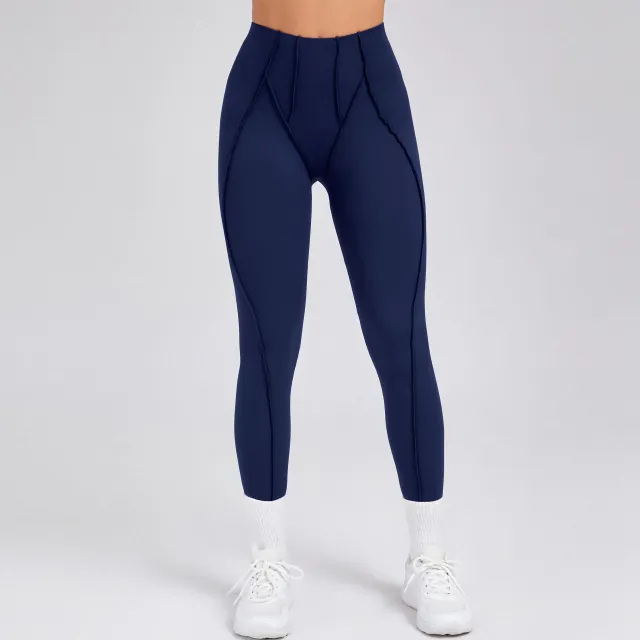 Women's Fashion Personalized Fitness Pants Tight Trousers Navy - Shop at LoveMi