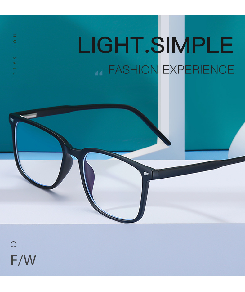 Title 8, TR90 Spring Leg Square Blue Light Blocking Glasses