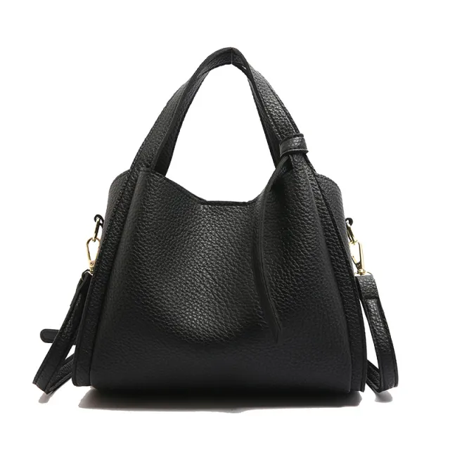 Korean Style Ins New Style Personalized Simple One shoulder Underarm Bucket Bag Vegetable Basket Retro Crossbody Bag Black - Shop at LoveMi