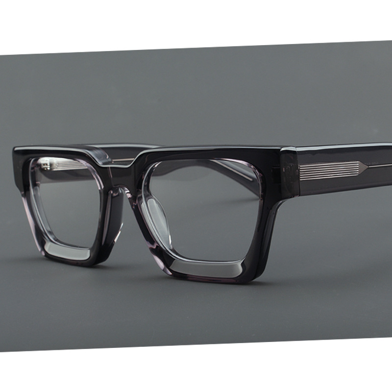 1439 Square Polarized Sunglasses With Retro Frame Made Of Sheet Metal