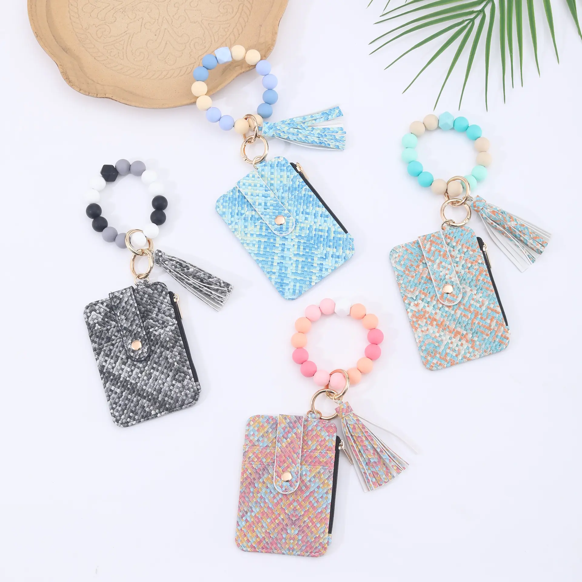 Silicone Bead Bracelet Weaving Pattern Card Holder