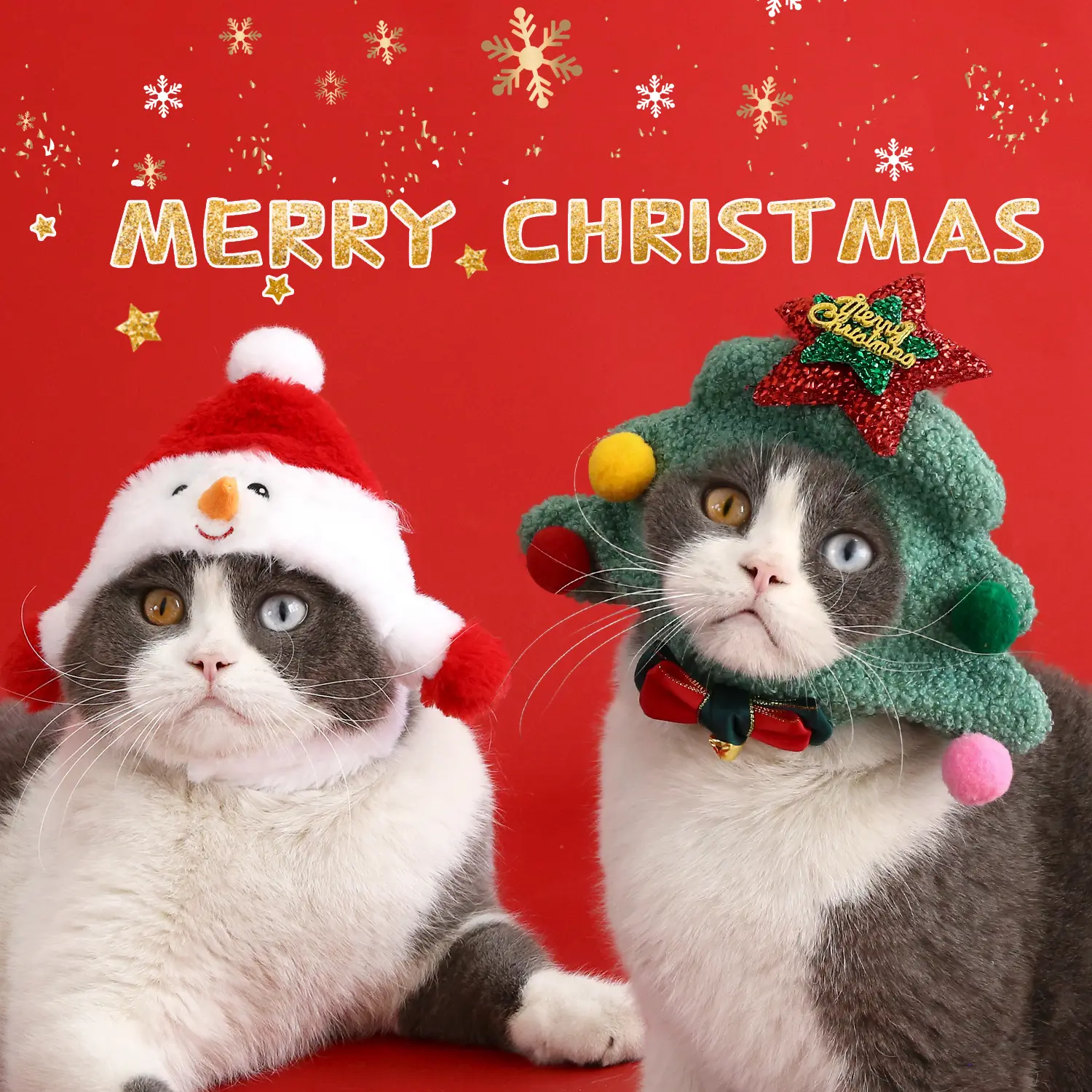 Pet Christmas Hat Small Dogcat Plush Cartoon