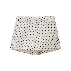 Autumn Fashion Loose Casual Long Sleeve Half Turtleneck Polka Dot Coat Shorts Suit - Shorts-S - View 1