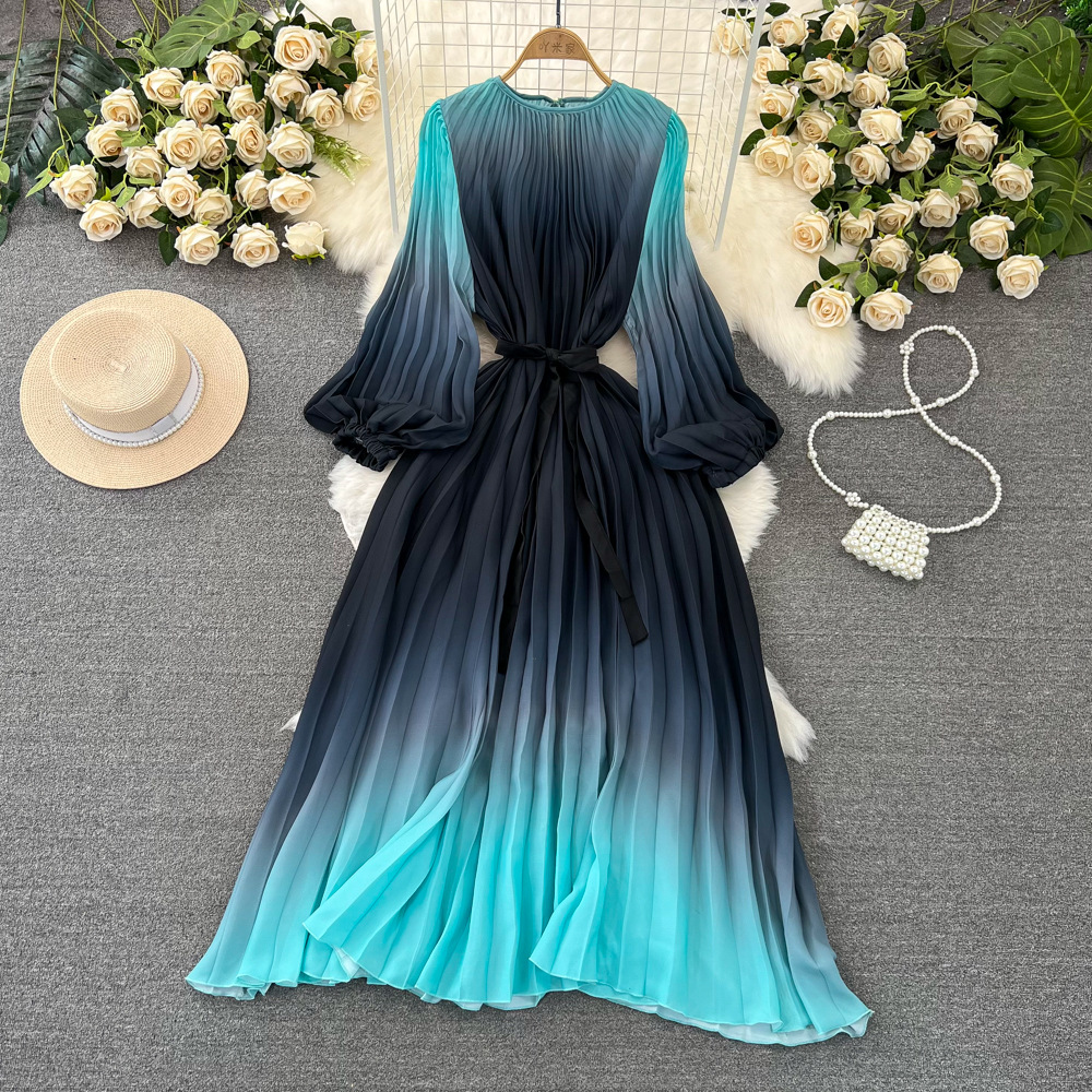 A-Line Pleated Midi Dress, picture 3 of 9