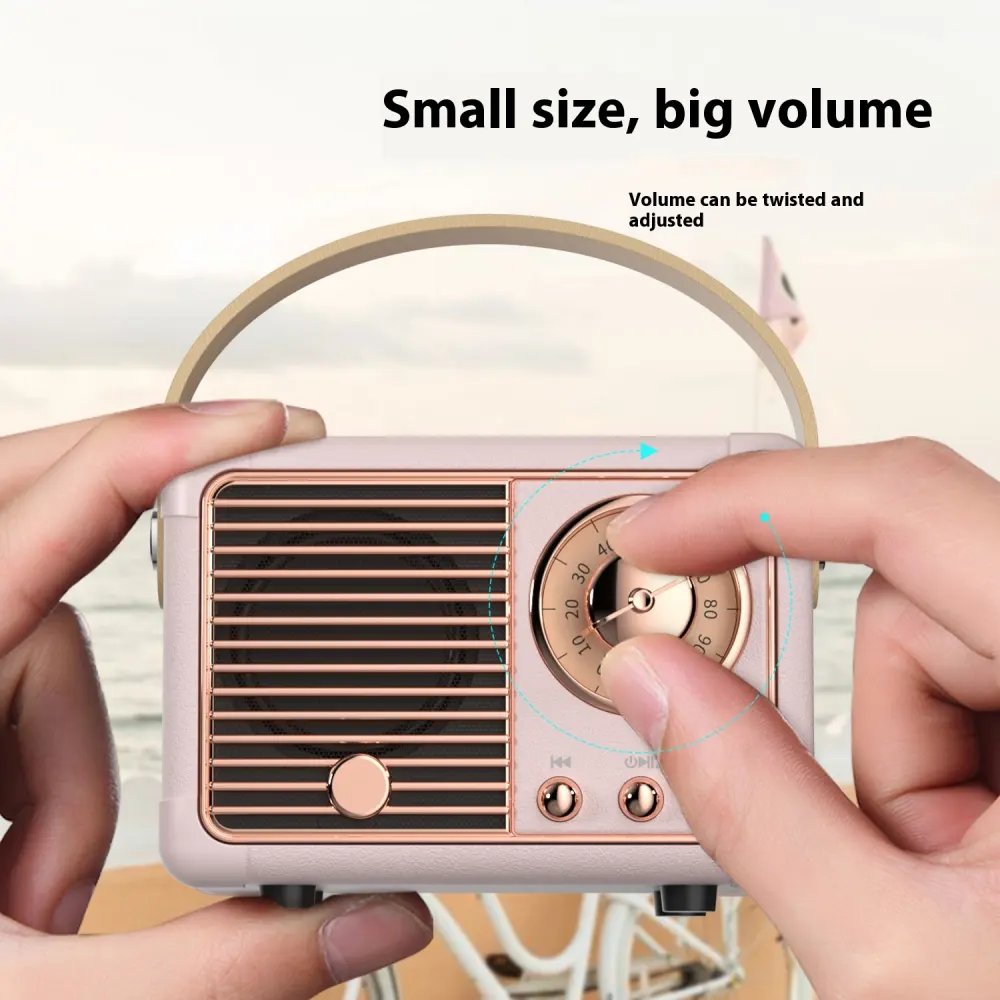 Bluetooth Audio Retro Mini Portable Wireless Card Vehicle-mounted Speakers