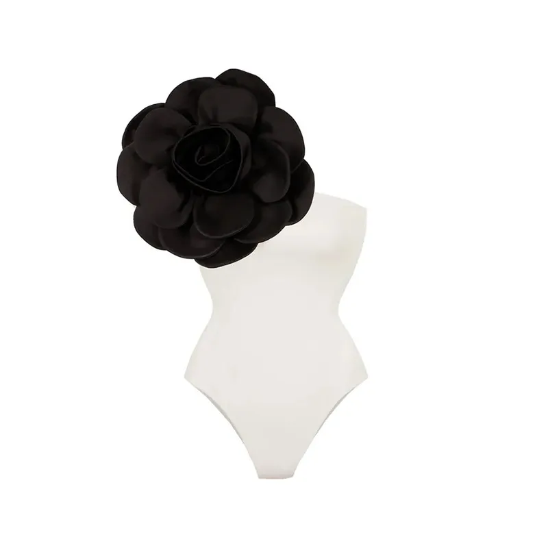 Women's Big Flower One-piece Swimsuit All-matching Women - Style 1-M