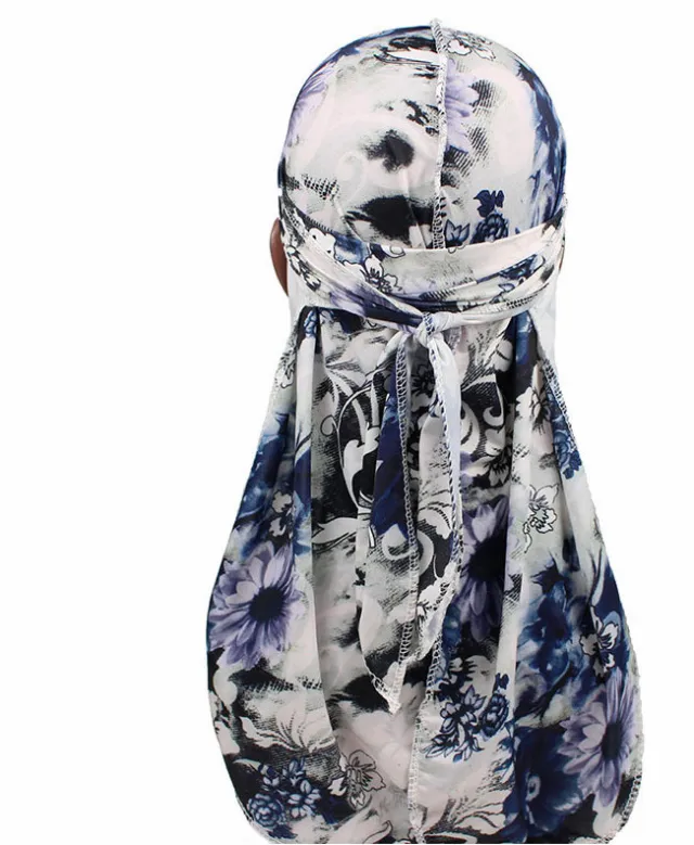 High Elastic Print Long Tail Pirate Hat Men Women Pile Cap Style4 - Shop at LoveMi