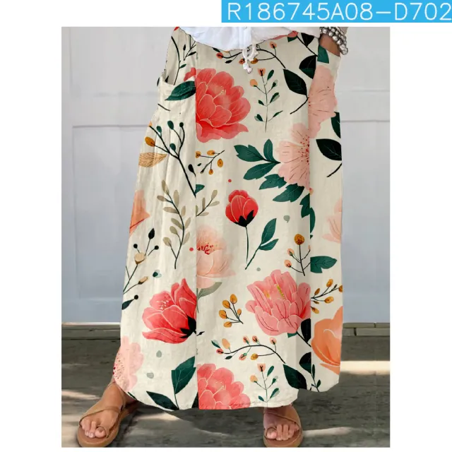 New Floral Pattern 3D Printed Skirt With Pockets 26 Style - Shop at LoveMi