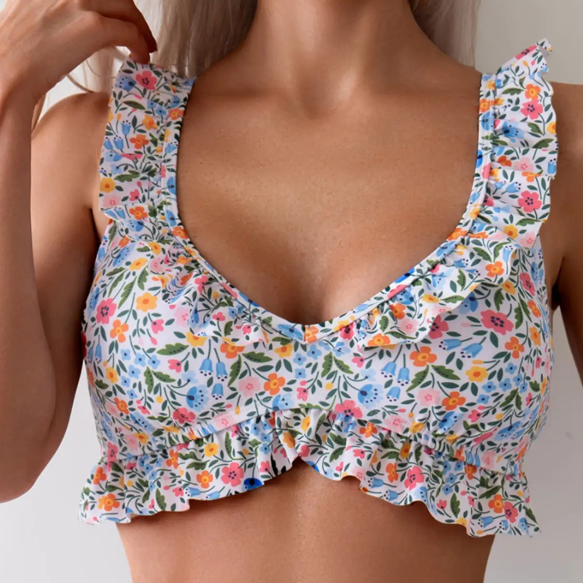 Printed Fashionable Cross-Border Fresh-Style Hot Spring Beach Swimsuit