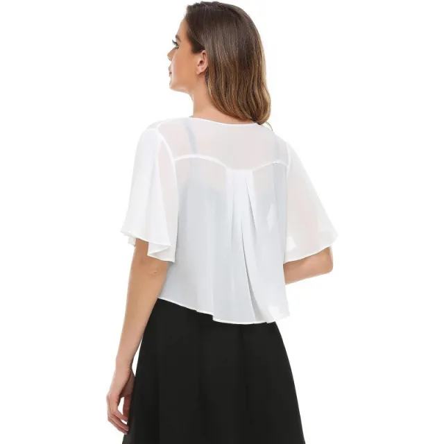 Women's Solid Color Sunshade Net Yarn Shawl White - Shop at LoveMi